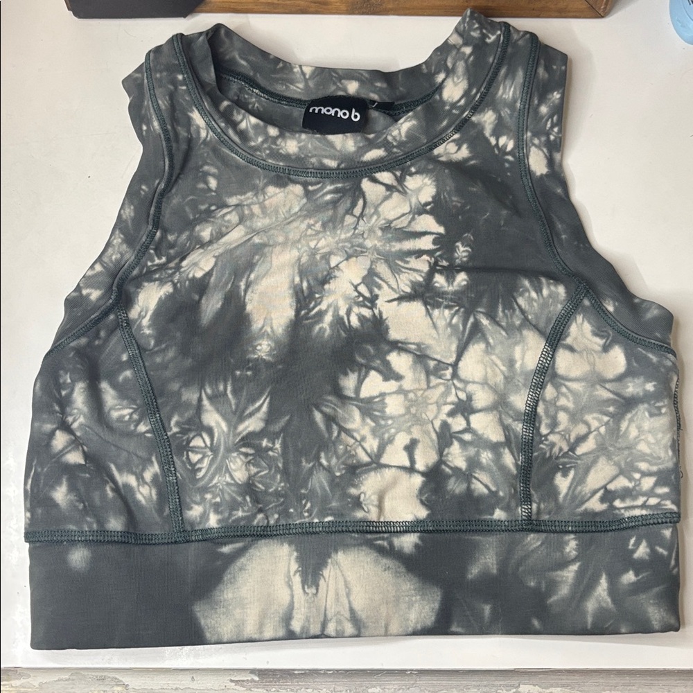 Mono B Grey Tye Dye Sports Top
